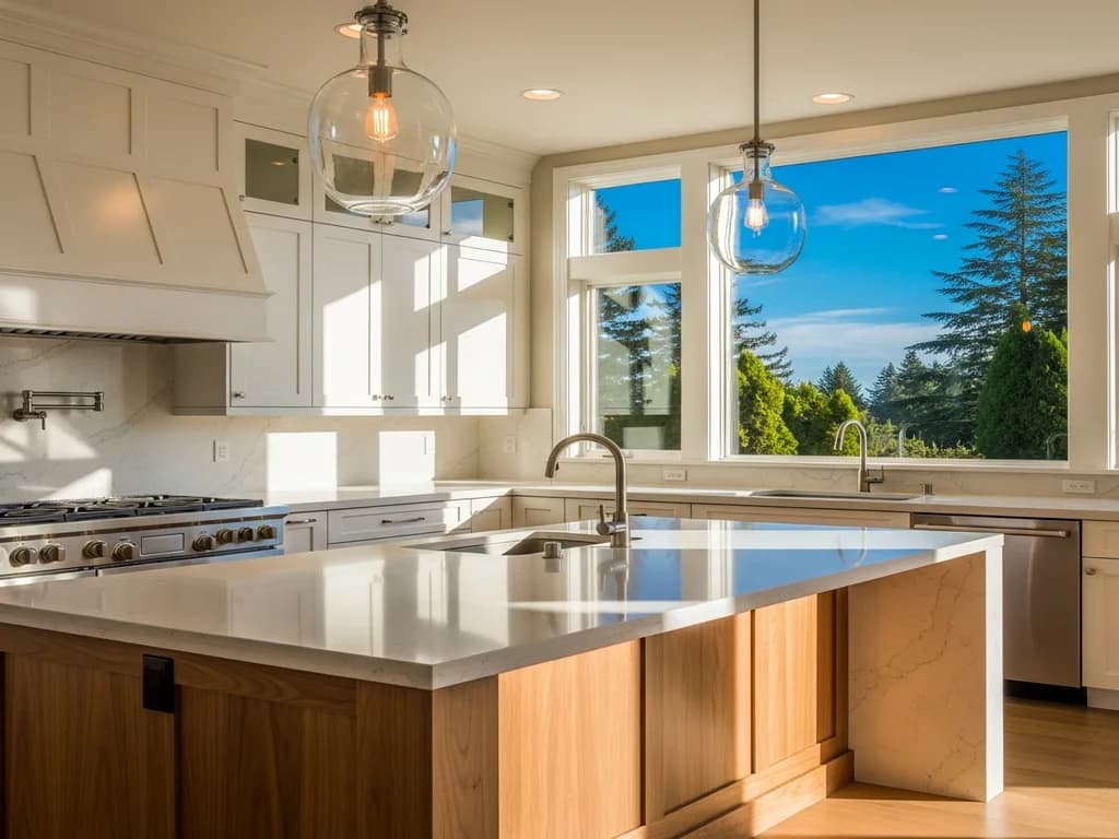 Modern kitchen remodel by a Southwest Washington remodeling contractor